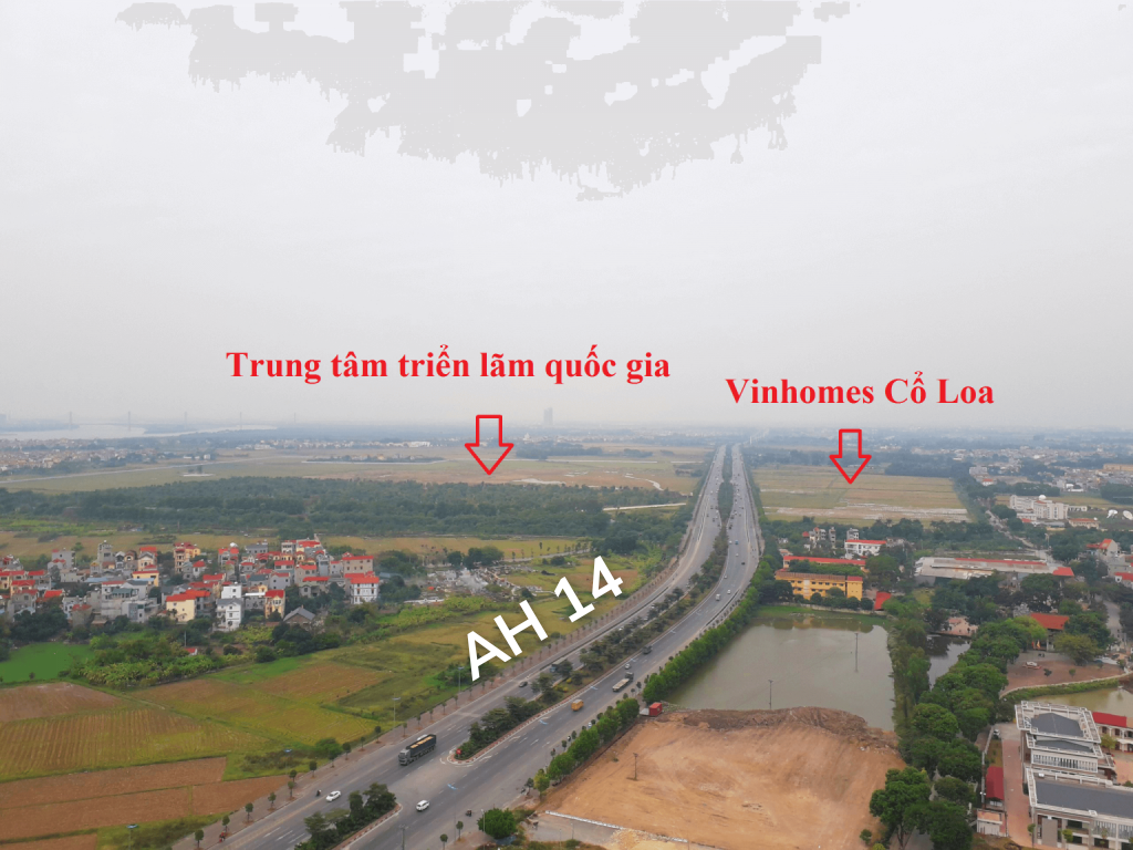 Dự án Vinhomes Cổ Loa tiếp giáp trực tiếp với Trung tâm hội chợ triển lãm quốc gia