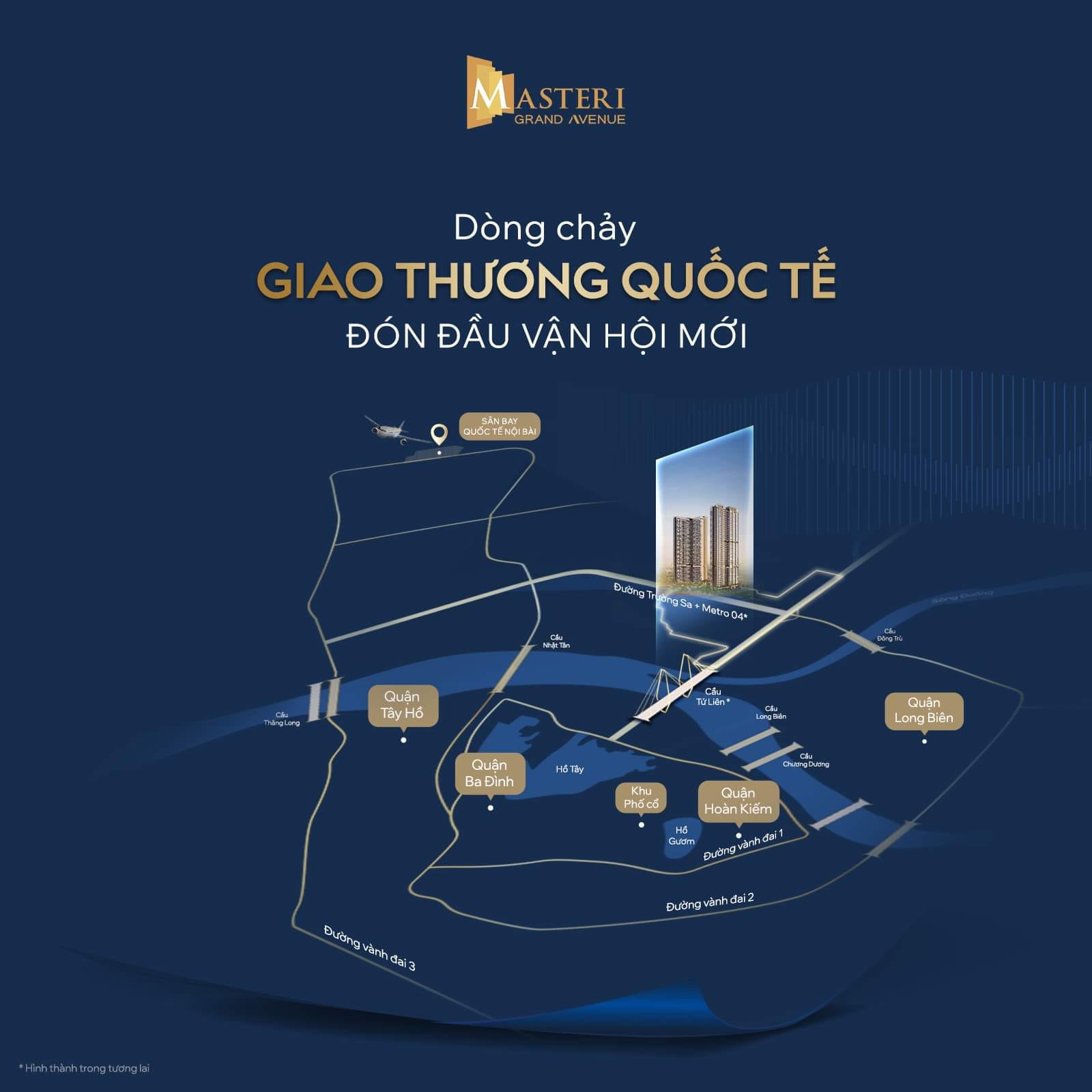 Liên kết vùng thuận lời từ vị trí chung cư Masteri Grand Avenue